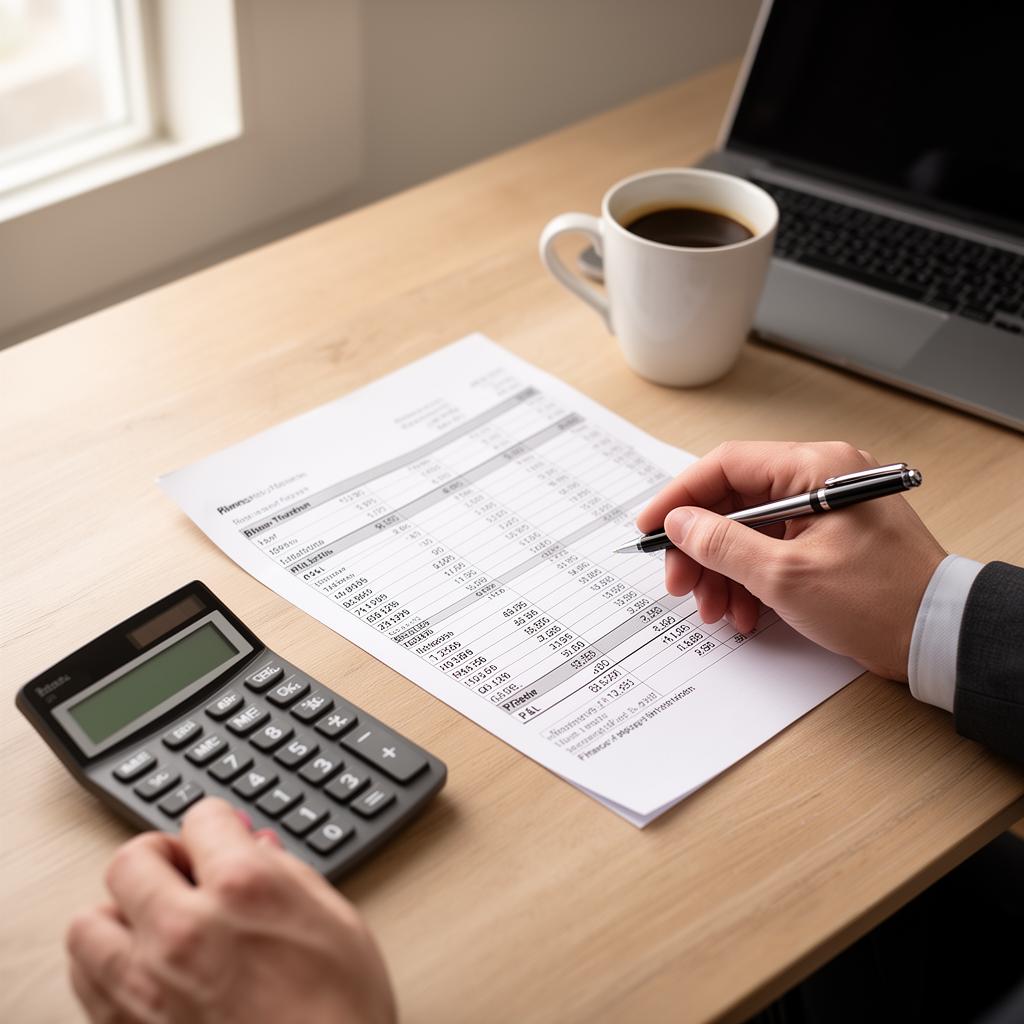 Finance analyst reviewing spend tiers on a laptop in a bright office
